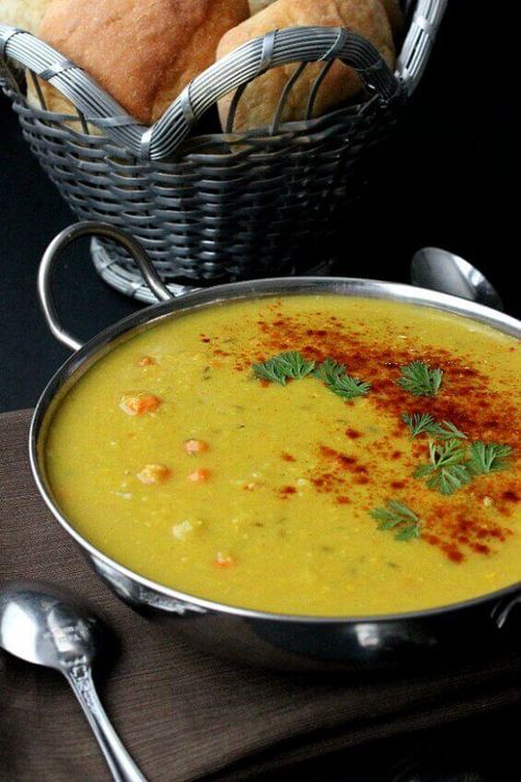 Red Lentil Dahl Soup is an easy to make recipe with a couple of unusual steps to complete this flavorful and satisfying soup. There are so many great spices. A creamy Indian lentil dahl soup that's gluten-free too and also makes a delicious vegan lunch. #lentildahlsoup #redlentildahlsouprecipe #redlentildahlsoup #vegandahlsoup #Indiandahlsoup #Indianredlentildahlsoup #veganinthefreezer Lentil Dahl Soup, Dahl Soup Recipe, Lentil Dahl Vegan, Vegan Dahl, Lentil Dal Vegan, Red Lentil Dahl Soup, Vegan Curry Lentil Soup, Red Lentil Dahl Recipe, Dahl Recipe