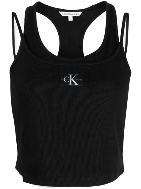 Calvin Klein layered logo-appliqué sleeveless top Top Calvin Klein Outfit, Calvin Klein Outfits, Top Calvin Klein, Calvin Klein One, Png Clothes, Nicki Minaj Pictures, Designer Outfit, Chanel Perfume, Design Clothes