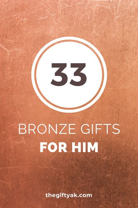 Show your sweetie you care with a unique bronze anniversary gift. Bronze is made from two metals – copper and tin – which together represent the strength and beauty of your relationship. That is worth celebrating! Eight years down, forever to go. #annivesarygifts #giftsforhim #bronzegifts Bronze Gifts For Him, Bronze Anniversary Gifts For Him, 8 Year Anniversary Gift, Bronze Wedding Anniversary, 8 Year Anniversary, 8th Wedding Anniversary Gift, Bronze Anniversary Gifts, 8th Wedding Anniversary, Bronze Anniversary