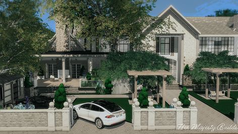 Sims 4 Family House, English Country Estate, Cottage Core Bloxburg House, Sims 4 Modern House, The Sims 4 Lots, Sims 4 Family, The Sims 4 Pc, Sims 4 House Building, Free Sims 4