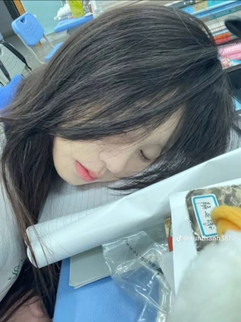 Foto Pov, Alice Sun, Teen Study, Chinese School, Pink Academia, Korean Student, Exam Motivation, High School Life, Girl Sleeping