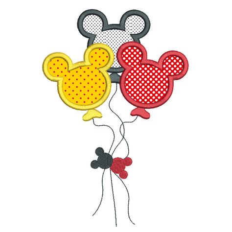 Machine Embroidery Designs Projects, Applique Tutorial, Machine Embroidery Thread, Design Birthday, Balloons Party, Applique Pattern, Applique Embroidery, Disney Scrapbook, Embroidery Needles