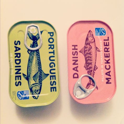 M&S packaging To Go Packaging Design, Sardine Can Art, Tin Packaging Design, Vintage Food Packaging, Sardine Packaging Design, Sardine Can Design, Sardine Tin Art, Sardine Packaging, Sardines Packaging