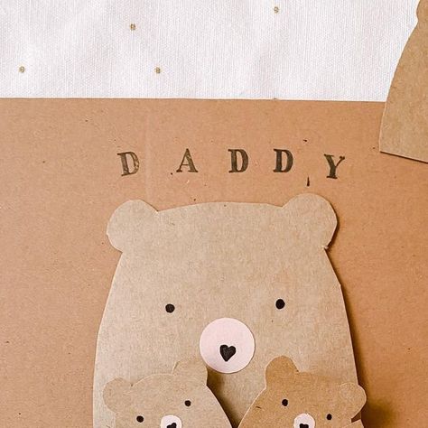 Happy Father’s Day Card, Happy Fathers Day Cards, Diy Postcard, Weekend Crafts, Bear Card, Fathers Day Card, Alphabet Stamps, Bear Crafts