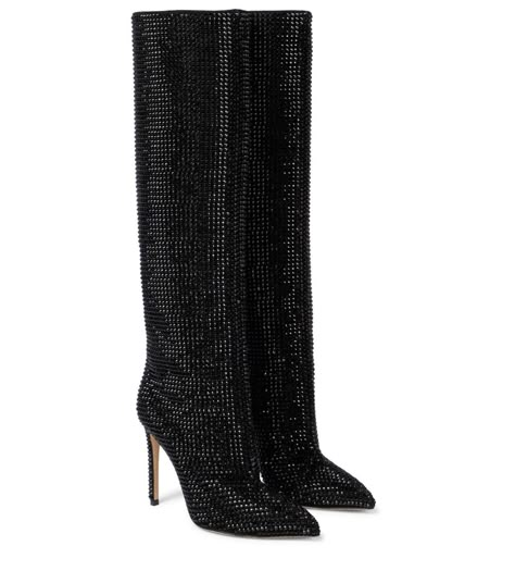 Sparkly Boots, Sparkly Party, Luxury Boots, Paris Texas, Suede Boots Knee High, Black Accessories, Long Boots, Designer Boots, Looks Vintage