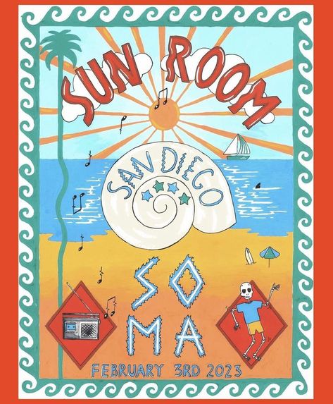 Sunroom Band, Band Poster, San Diego California, Room Posters, Digital Media, Wall Collage, Room Inspo, Decor Inspiration, San Diego