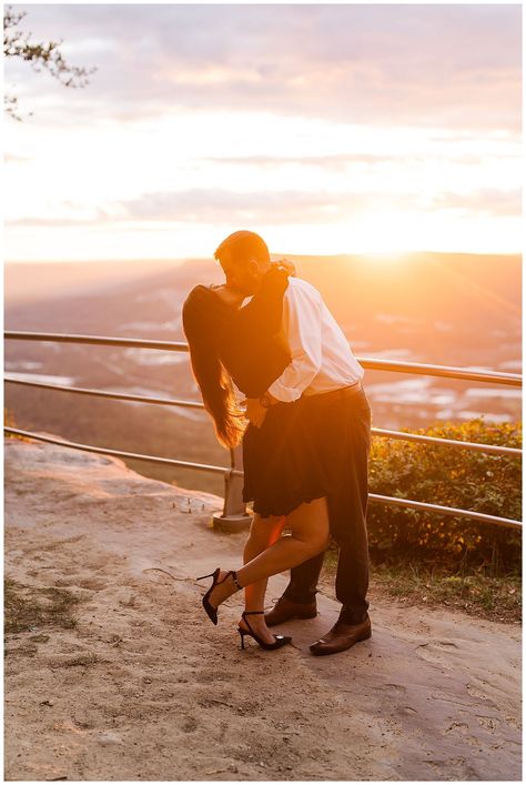 Kissing Couple Tennessee Sunset Engagement Tennessee Sunset, Chattanooga Wedding, Florida Resorts, Tuscan Villa, Kissing Couples, High School Sweethearts, Star Wars Movie, Couples Goals, Beautiful Couple