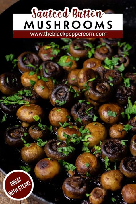 Button Mushroom Recipes, Bourbon Mushrooms, How To Saute Mushrooms, Mushroom Side Dish Recipes, Freezing Mushrooms, Red Wine Mushrooms, Saute Mushrooms, Burgundy Mushrooms, Mushroom Marinade