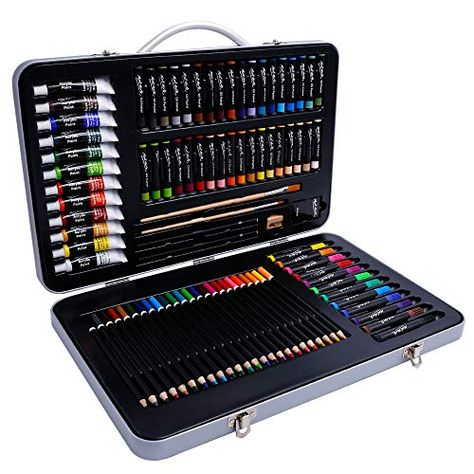 Art Materials Organization, Painting Gifts, Oil Pastel Colours, Felt Tip Markers, Art Kits For Kids, Sisters Art, Painting And Drawing, Color Pencils, Art Case