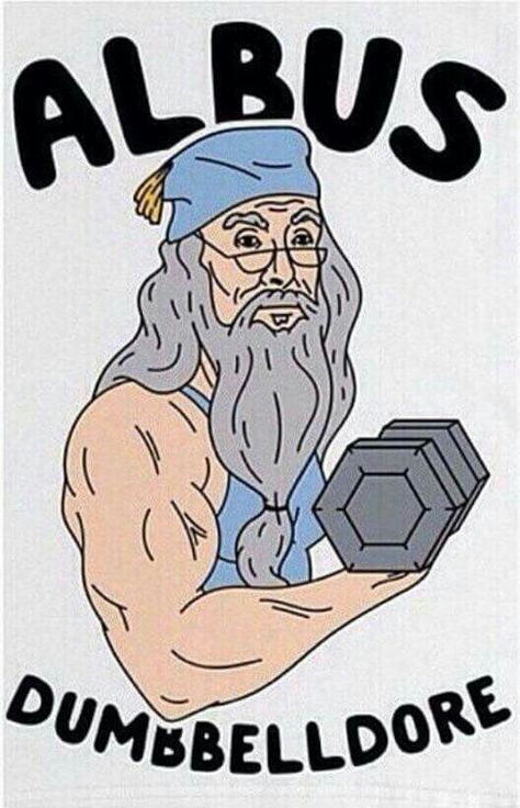 Hahahahaha Albus Dumbbelldore Gym Puns, Body Positive Fitness, Gym Meme, Gym Funny, Nerd Fitness, Gym Memes, Gym Humor, Nerd Geek, Harry Potter Funny