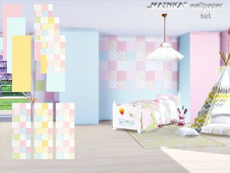 Toddler Wallpaper, Sims Room, The Sims 4 Lots, Furniture Cc, Luxurious Wallpaper, Die Sims 4, The Sims 4 Pc, Cc Furniture, Free Sims 4