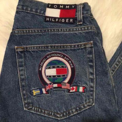 Tommy Hilfiger Vintage 90s, Tommy Hilfiger 90s, Hipster Jeans, Dope Swag, Tommy Hilfiger Vintage, 90s Jeans, Vintage Tommy Hilfiger, Tommy Hilfiger Jeans, Retro 90s