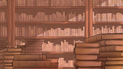 Library Header Aesthetic, Aesthetic Anki Background, Animated Book Aesthetic, Library Background Landscape, Books Landscape Wallpaper, Books Banner Aesthetic, Library Aesthetic Landscape, Library Background Drawing, Background For Study