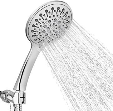 Sinvula 6 Sprays Hand Held Shower Head with Hose, 5" Rainfall High Pressure Massage Shower Heads with Handheld Spray, Water Saving, Adjustable Bracket, 68" Stainless Steel Hose, Chrome Shower Heads With Handheld, Massage Shower Head, Shower Head Filter, Shower Head With Hose, Waterfall Shower, High Pressure Shower Head, Dual Shower Heads, Spa Shower, Fixed Shower Head