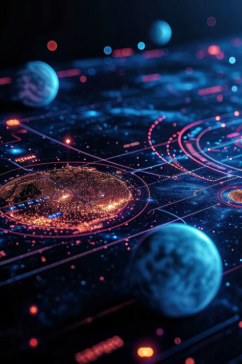 Space Map with 3D Planets #space #scifi #sciencefiction #map #spacemap #deepspace #navigation #spaceshipnavigation Space Aesthetic Planets, Space Background Landscape, Star Map Aesthetic, Space Exploration Aesthetic, Space Travel Aesthetic, Scifi Background, Space Dnd, Scifi Aesthetic, Space Ocean