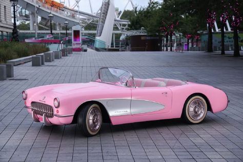 Barbie Car: The Pink C1 Corvette Is an American Dream Chrissy Aesthetic, Barbie Corvette, Barbie In Real Life, C1 Corvette, Pink Ferrari, Sofia Ferreira, Chevrolet Corvette C1, Pink Corvette, Car Pink