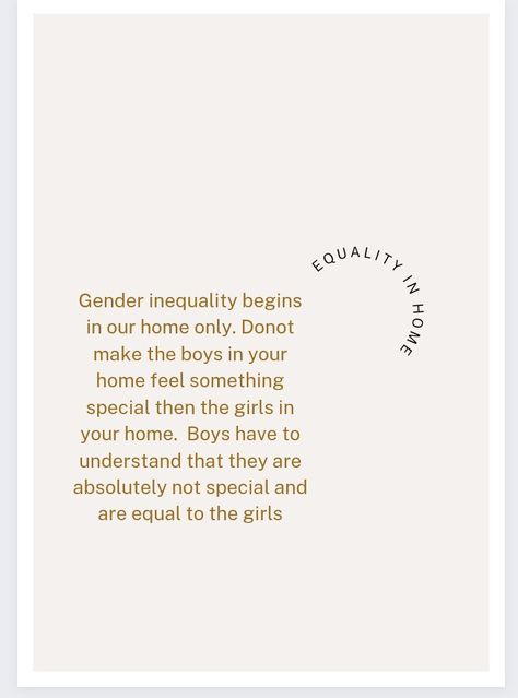 Gender inequality needs to be stopped now! Gender Inequality Quotes, Inequality Quotes, Gender Bias, Gender Inequality, Girl Quotes, Women Empowerment, Feelings, Quotes, Quick Saves