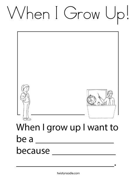 When I Grow Up Coloring Page - Twisty Noodle What I Wanna Be When I Grow Up, I Want To Be When I Grow Up Activity, Occupations Crafts For Preschool, When I Grow Up I Want To Be Activities, Preschool When I Grow Up, All About Me Coloring Pages Preschool, What Do I Want To Be When I Grow Up, When I Grow Up Activities Preschool, Career Coloring Pages