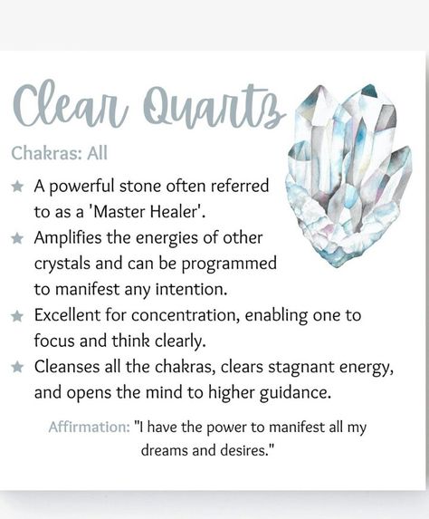 Clear Quartz Crystal Meaning, Crystals Healing Properties, Crystals Healing, Crystal Healing Stones, Crystal Meanings, Clear Quartz Crystal, Crystal Quartz, Stone Rocks, Healing Crystals