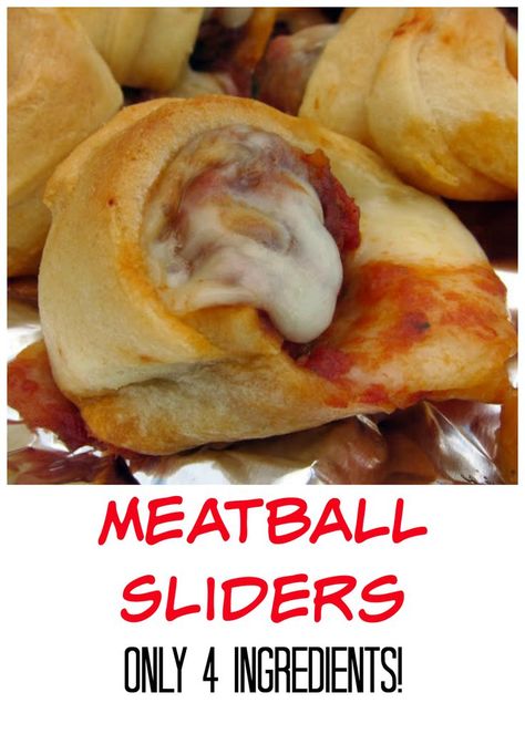 Meatballs Marinara, Football Friday, Meatball Sliders, Meatballs Easy, Frozen Meatballs, Plain Chicken, Crescent Roll Recipes, Tasty Dinner, Crescent Roll