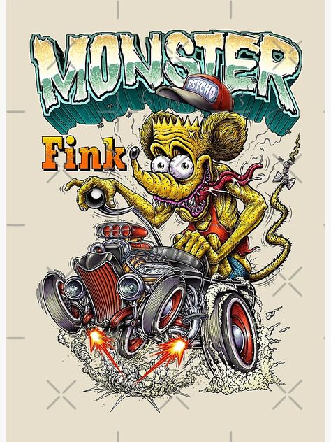 Rat Fink Art, Hotrod Art, Motorcycle Custom, Rat Fink, Kustom Kulture, Car Drawings, Art Board, Hot Rod, Custom Cars