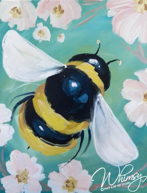 Easy Animal Painting Ideas On Canvas, Spring Art Inspiration, June Painting Ideas, May Painting Ideas, Spring Sip And Paint Ideas, Whimsical Acrylic Paintings, Spring Paintings Easy, Whimsical Acrylic Painting Ideas, Easy Animal Paintings For Beginners