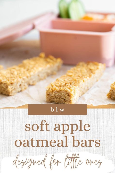 Healthy Oat Bars, Apple Recipes For Toddlers, Oat Bars Healthy, Snack Bar Recipes, Baking With Toddlers, Oat Bar Recipes, Oatmeal Bars Recipes, Healthy Apple Pie, No Bake Oatmeal Bars