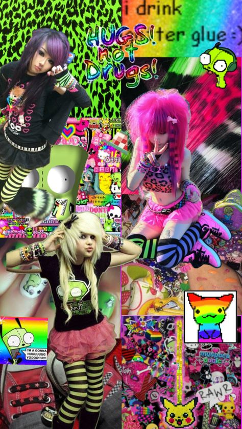 Scene aesthetic, scene people, scene, scenemo, cool kids, scene 00's, y2k, scene kid, scene summer, scene makeup, zip zap, I drink glitter glue, panther, leopard 2010 Scene Aesthetic, Sence Kid Emo, Scene Aesthetic Pfp, Scenecore Aesthetic Outfit, Scene Aesthetic Outfits, 2000 Scene, Scene Kid Wallpaper, Seen Kid, Scene Kid Aesthetic