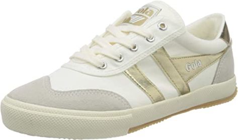 Amazon.com | Gola Women's Badminton Trainers, (White/Baltic We), 8 (41 EU) | Fashion Sneakers Gola Badminton, Women's Badminton, Wooden Clogs, Adidas Samba Sneakers, Badminton, Fashion Sneakers, Steve Madden Shoes, Sneakers White, Red Leather