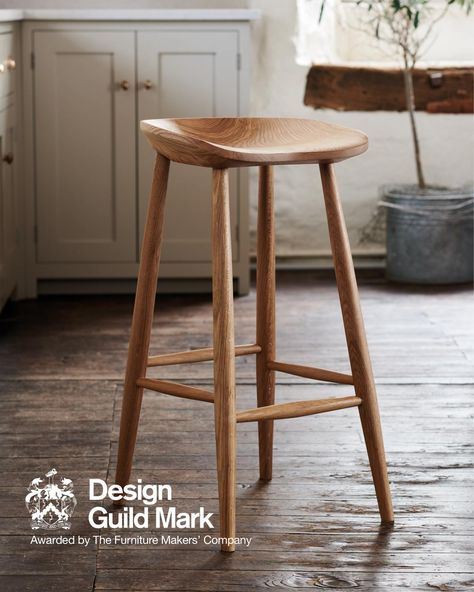 The Bum Stool | deVOL Kitchens Beautiful Floor Tiles, Wide Front Door, Classic English Kitchen, Shaker Table, Islington London, Oak Cupboard, Devol Kitchens, Refectory Table, Kursi Bar