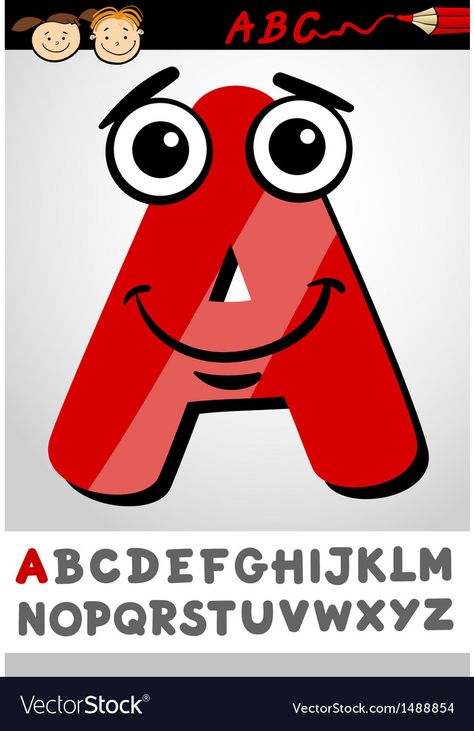 Children Education, Funny Letters, Appliance Repair, Letter A, A Cartoon, Kids Education, Cartoon Illustration, Adobe Illustrator, Abc