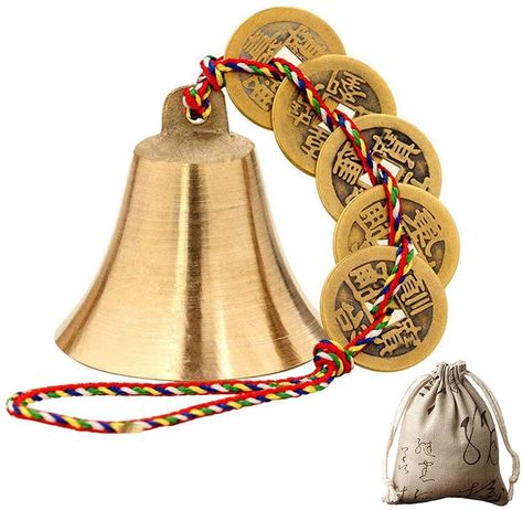 AmazonSmile: Chinese Feng Shui Bell for Wealth and Safe, Peace and Success,Feng Shui Element, Door Chime or Decor: Kitchen & Dining Feng Shui Bedroom Decor, Feng Shui Money Frog, Call Bells, Feng Shui Elements, Entry Door Hardware, Chinese Feng Shui, Door Chime, Feng Shui Decor, Keep Safe