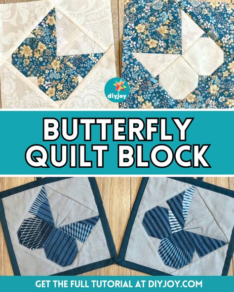 Butterfly Quilt Block Pattern, Monarch Butterfly Quilt Block, Pieced Butterfly Quilt Block, Butterfly Patch Quilt, Vintage Butterfly Quilt Pattern, Single Quilt, Butterfly Quilt, Quilt Block Pattern, Half Square Triangles