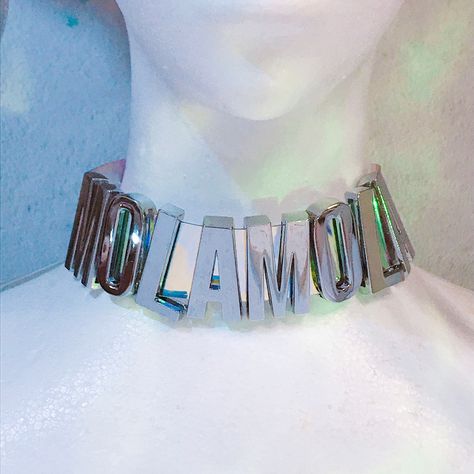 Custommade words Holographic PVC choker accessories necklace hiphop reflective rave party music festival Mola Mola, Rave Party, Party Music, Accessories Necklace, Costume Accessories, Music Festival, Goggles, Hong Kong, Necklace Etsy