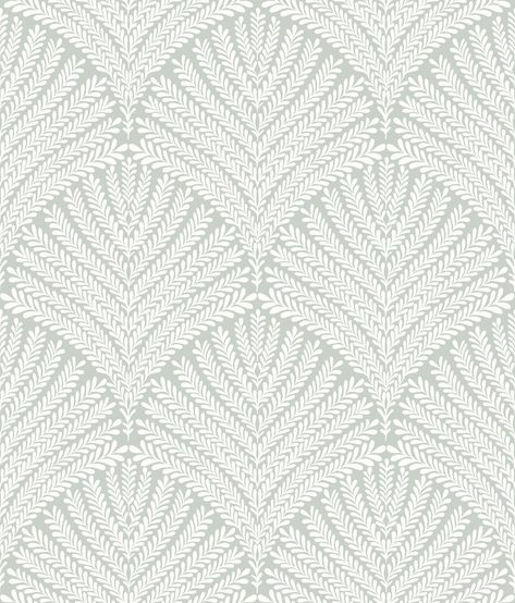 Beachcomber Wallpaper in Green/White from the Mediterranean Collection by York Wallcoverings Guest Room Wallpaper, Coastal Bedding Sets, Cockle Shells, Blue And White Wallpaper, Coastal Bedding, Sandberg Wallpaper, Strip Pattern, York Wallpaper, Sand And Sea