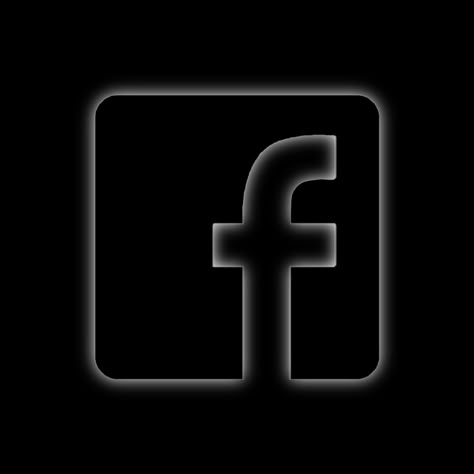 Plain Black Icons For Apps, Black Facebook Icon Aesthetic, Neon Black Icons For Apps, Facebook Icon Aesthetic Black, Dark Facebook Icon, Messenger Black Icon, Facebook Widget Icon, Black Neon App Logos, Facebook Black Icon