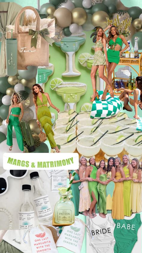 Margaritas and matrimony #bacheloretteparty #bachelorette #bachparty #margarita #margs Local Bachelorette Party Ideas, 818 Tequila Bachelorette, Patron Bachelorette Party, In Margs And Matrimony, Relaxing Bachelorette Party Themes, Margs And Matrimony Bride Outfit, Margarita Bach Party, Lime Green Bachelorette Party, Bachelorette Themes Tropical