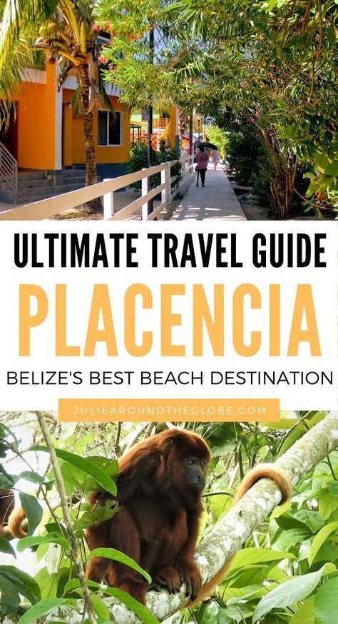 Discover Placencia, one of the best beach destinations in Belize | Complete travel guide: best things to do, where to stay and eat, day trips to the Monkey River and Cockscomb National Park | Belize travel guide and best destinations | #holiday #travel #belize #beach #tropical Best Beach Destinations, Belize Travel Guide, Travel Belize, Placencia Belize, Day Trip Ideas, Belize Beach, Honduras Travel, Belize Vacations, Latin America Travel