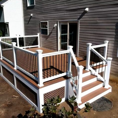 Do you want to bring life to your outdoors? See some of deck ideas from previous works Zenna Decks provided. Backyard Deck For Ranch Style Home, Patio Off Deck Ideas, Deck Landing Ideas, Deck Enclosure Ideas, Trek Deck Ideas, Deck Ideas Townhouse, Deck Stairs Ideas, Deck Expansion, Deck Off Back Of House