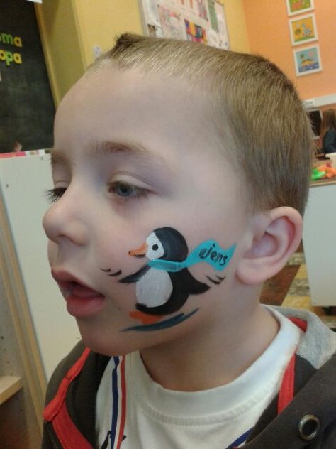 Pinguïn Christmas Face Painting, Cheek Art, Painting Winter, Winter Face, Kids Face Paint, Face Paintings, Facepainting Ideas, Facepaint, Eye Design