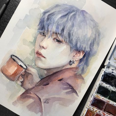 Ddaeng Bts, Portrait Doodle, Art Studio Room, Illustration Portrait, Best Drawing, Kpop Drawings, Bts Art, Bts Drawings, Painting Drawing