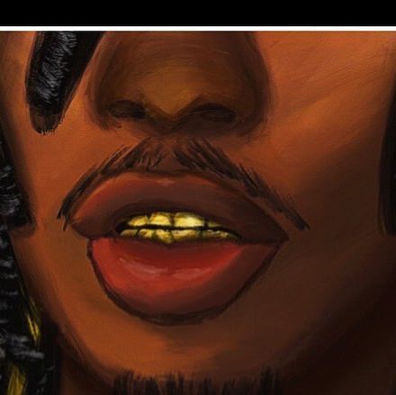 v on Instagram: "Grillz" Grillz Drawing, Black Drawings, Black Painting, African American Art, Art Stuff, Black Paint, American Art, African American, Book Art