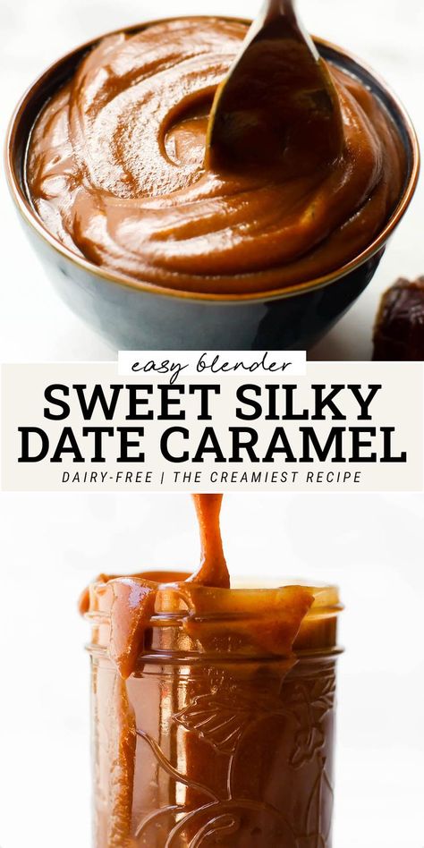 Vegan Date Caramel Sauce, Vegan Caramel Sauce Dates, Carmel Made Out Of Dates, Dates Caramel Sauce, Date Caramel Recipe, Healthy Caramel Sauce, Date Caramel Sauce, Date Sauce, Vegan Caramel Sauce