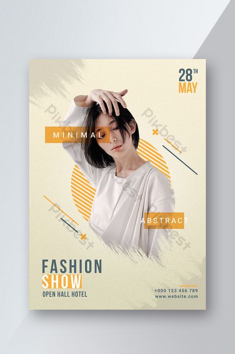 Poster Design Social Media, Fashion Show Invitation, Fashion Show Poster, Free Psd Flyer Templates, Poster Template Design, Fashion Poster Design, Photoshop Design Ideas, Digital Art Poster, Coffee Smoothie