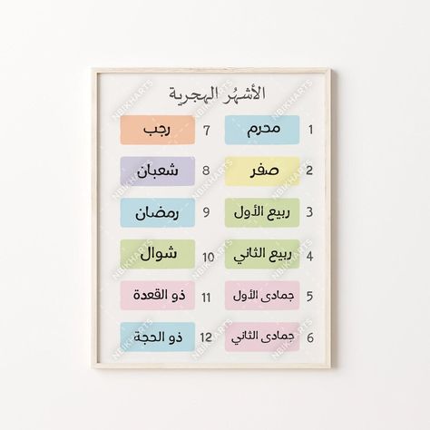 Islamic Months Name, Arabic Months, Hijri Months, Names Arabic, Islamic Months, Poster Arabic, Gold Wallpaper Background, Dear Students, Mens Kurta Designs