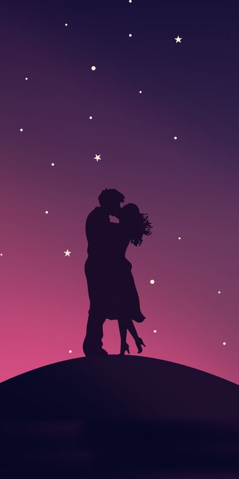 Kiss, couple, silhouette, minimal, art, 1080x2160 wallpaper Kiss Wallpaper, Love Wallpapers Romantic, Couple Silhouette, Love Wallpaper Backgrounds, Cute Love Wallpapers, Cute Couple Wallpaper, Hd Background, Couple Wallpaper, Cute Couple Art