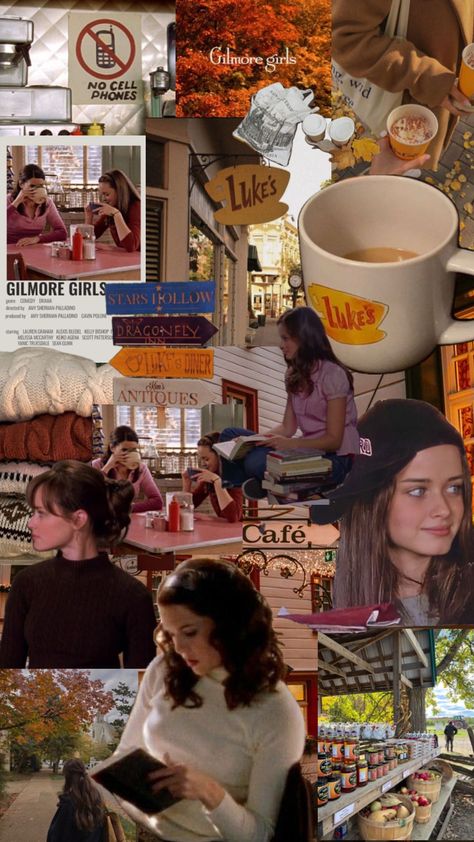 #gilmoregirls #autumn #starshallow Gilmore Girls Collage, Forever Movie, Gilmore Girls Luke, Amy Sherman Palladino, Gilmore Girls Seasons, Team Logan, Academia Aesthetics, Girl G, Gilmore Girl