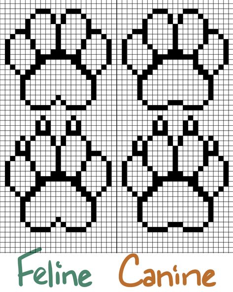 Paw Pattern, Paw Design, Matching Colors, Perler Beads Designs, Perler Bead Art, Fuse Beads, Perler Bead Patterns, Perler Bead, Hama Beads