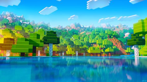 ArtStation - Minecraft 风景渲染测试 Minecraft Sky, Minecraft Background, Minecraft Landscape, Minecraft World, Minecraft Modpacks, Best Server, All Minecraft, Building Map, Minecraft Games