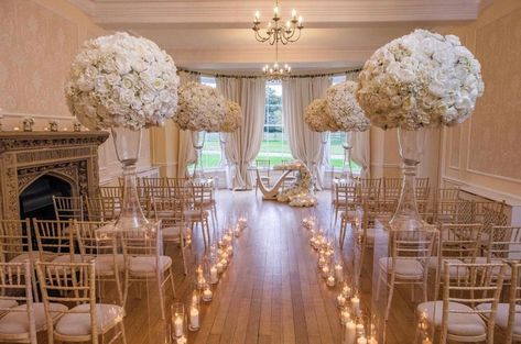 Flower Centrepiece, Flower Centrepieces, Sandals Resort, Gold Wedding Centerpieces, Roses And Hydrangeas, Aisle Runners, Flower Wall Wedding, Large Centerpiece, Wedding Aisle Decorations